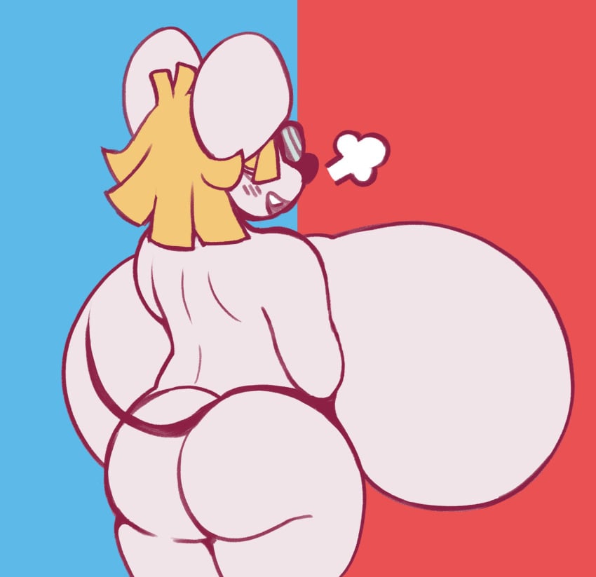 animal_crossing ass big_ass breast_expansion breasts chilledgoats female fur glasses huge_breasts mouse nintendo petri_(animal_crossing) video_games