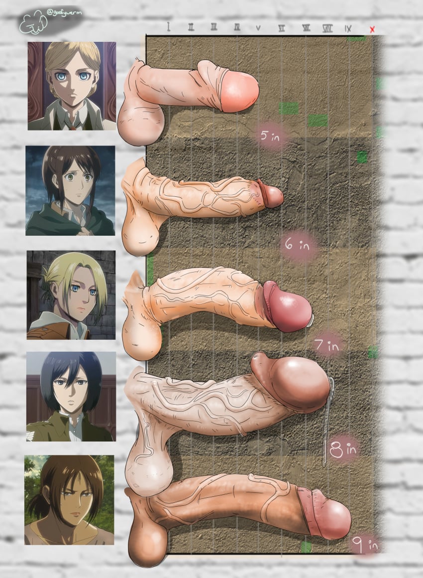 5futas annie_leonhardt attack_on_titan ball_size_difference balls big_penis character_sheet chart circumcised circumcised_futa circumcision_scar club_shaped_penis cock_comparison cock_size_difference comparing_penis curved_penis dangling_testicles dark-skinned_futanari dark_penis dickgirl dickgirl/dickgirl erect_penis erection foreskin fully_retracted_foreskin futa_only futa_with_futa futanari genital_fluids goofywerm hi_res historia_reiss huge_balls human intact large_balls large_penis large_testicles light-skinned_futanari measurements measuring_penis medium_penis mikasa_ackerman mole multiple_penises mushroom_penis no_foreskin partially_retracted_foreskin penis penis_comparison penis_focus penis_measuring penis_size_chart penis_size_comparison penis_size_comparison_meme penis_size_difference portrait precum precum_drip rugged_penis sagging_balls sasha_braus shingeki_no_kyojin side_view sunnath_penis testicles thick_penis uncut veins veiny_penis ymir_(shingeki_no_kyojin)