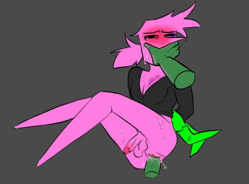 addison_(deltarune) anal anal_sex bruise deltarune deltarune_chapter_2 gay hand_covering_mouth nonconsensual penis pink_addison_(deltarune) pink_skin rape rough_sex shiny_skin sweat tied_up