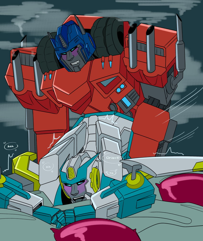 ass_up blush clouds doggy_style fangs motion_lines optimus_prime shockwave shockwave_(transformers) transformers unmasked yaoi