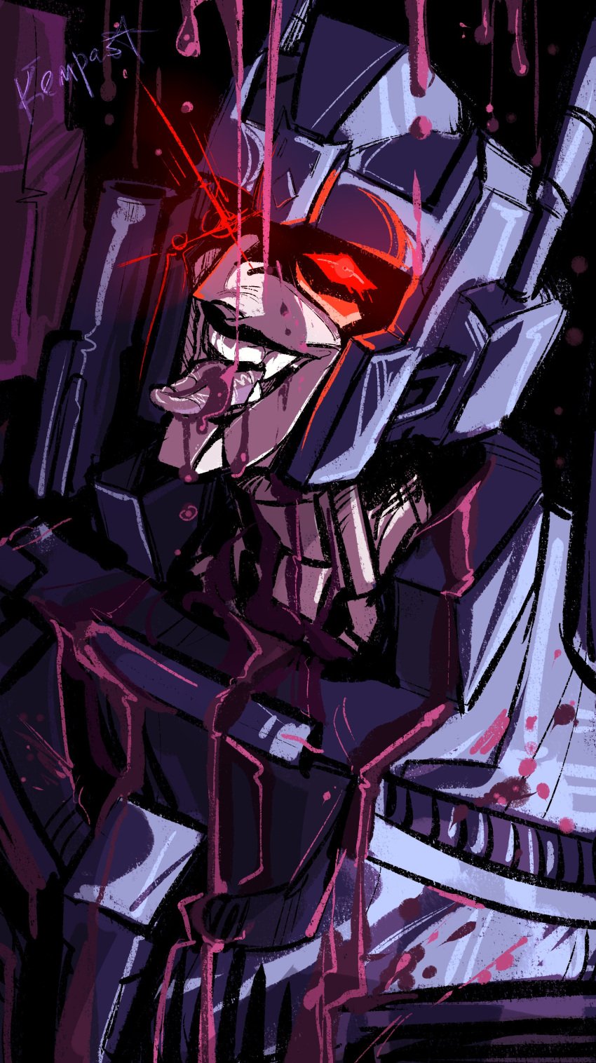 1boy call_me_kempast deception drinking energon fangs guro male male_only overlord_(transformers) red_eyes solo tongue transformers transformers_idw