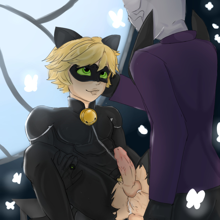 2boys adrien_agreste age_difference anal anal_penetration anal_sex blonde_hair cat_ears cat_noir father_and_son gabriel_agreste gay green_eyes hawk_moth hawkmoth incest male_only mask miraculous_ladybug yaoi