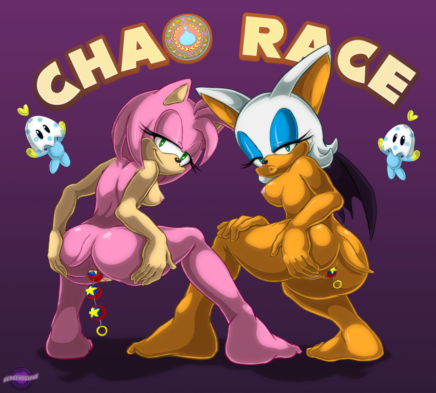 2girls 5_fingers amy_rose anal_beads anal_insertion anal_object_insertion anal_toy anus ass back barefoot bats black_nose boots breasts bubble_butt chao_(sonic) chiropteran clothing completely_nude duo eyelashes feet female fingers flirting footwear furry green_eyes hair half-closed_eyes hands_on_ass hedgehog hedgehoglove high_resolution insertion large_breasts lips long_eyelashes looking_at_viewer looking_back mammal medium_breasts multiple_girls naughty_face nipples no_clothes nude nude_female on_back pink_body pink_hair presenting presenting_anus presenting_ass purple_background red_boots rouge_the_bat seduction seductive seductive_eyes seductive_look seductive_smile sega sex_toy smile sonic_(series) spread_anus tail tan_body toenails toes vagina white_boots white_hair wings