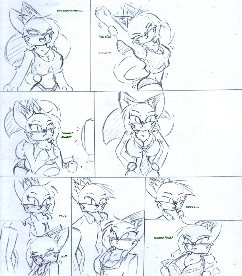 absurd_res anthro bra clothing comic disney duo female hi_res large_breasts male male/female monochrome nick_wilde nicole_wilde pace-maker panties rough_sketch rule_63 zootopia