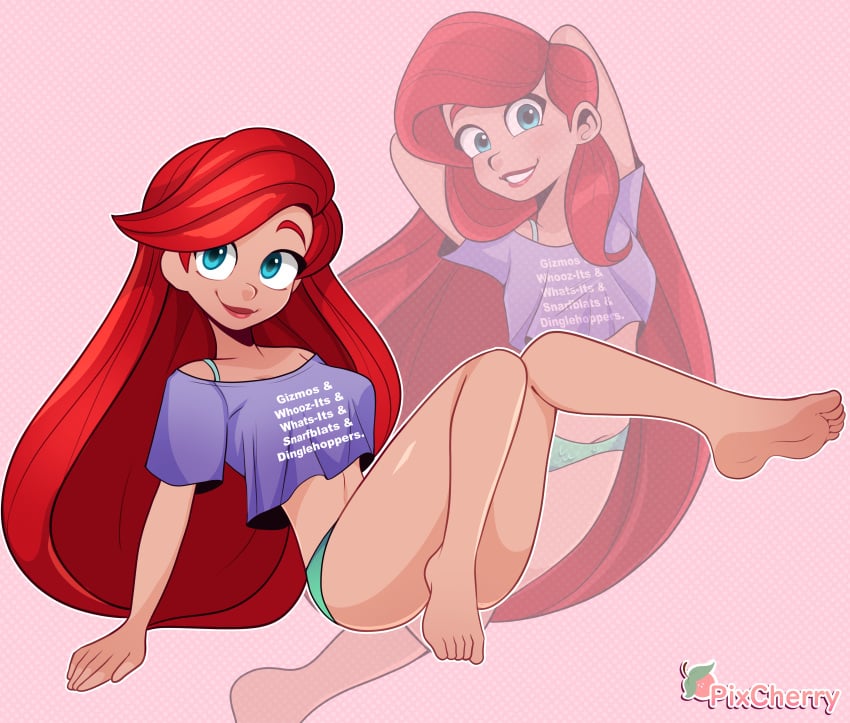 1girls ariel blue_eyes cherrypix disney disney_princess long_hair ralph_breaks_the_internet red_hair tagme the_little_mermaid