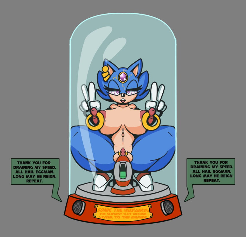 anthro bad_end blueberrygriz exposed_torso female footwear handwear hypnosis living_trophy mind_control rule_63 sex_toy sonic_(series) sonic_the_hedgehog sonique_the_hedgehog tagme