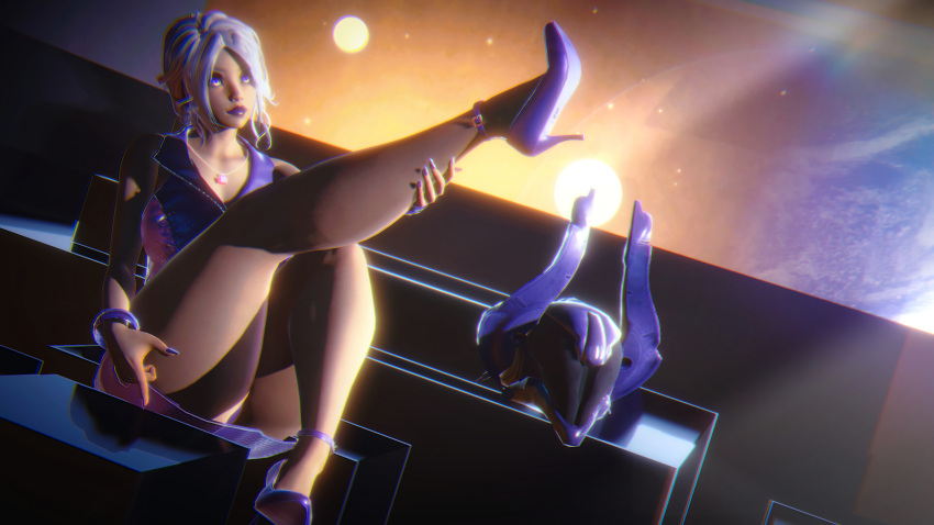 3d 3d_(artwork) bungie destiny_(game) destiny_(video_game) destiny_2 glowing glowing_eyes guardian_(destiny) helmet high_heels legs legs_up nezzy_(sonicfreak) sonicfreak thick_thighs thighs warlock_(destiny) white_hair