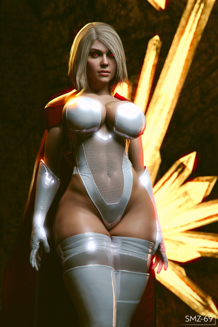 1girls 3d big_breasts breasts dc dc_comics female female_only injustice_2 kara_danvers kara_zor-el large_breasts looking_at_viewer pussy smz-69 solo supergirl supergirl_(injustice) superman_(series) thick_thighs thigh_boots white_thigh_boots wide_hips