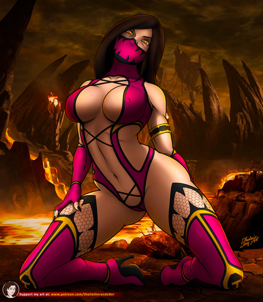 1girls 2d big_breasts breasts busty cleavage clothed_female clothing curvaceous curves curvy demon_girl edenian female hair hips hourglass_figure huge_breasts humanoid hybrid large_breasts legs masked medium_hair midway mileena mileena_(mk9) monster monster_girl mortal_kombat mortal_kombat_(2011) narrow_waist navel netherrealm_studios solo stomach straight_hair tarkatan thalia_(artist) thick_thighs thighs toned video_game voluptuous wide_hips yellow_eyes