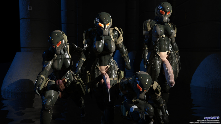 3d 3dx armor big_penis dark-skinned_futanari dark_skin daz3d daz_studio futa_only futanari haven_trooper helmet huge_cock kazkazuma metal_gear metal_gear_(series) metal_gear_solid metal_gear_solid_4