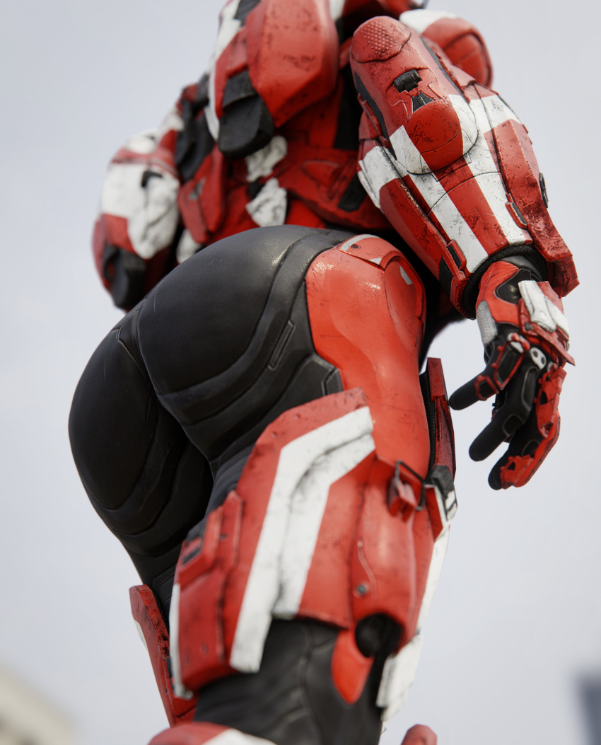 1girls 3d armor athletic_female dat_ass female_focus halo_(series) human llamasarepink power_armor spartan_(halo) tagme