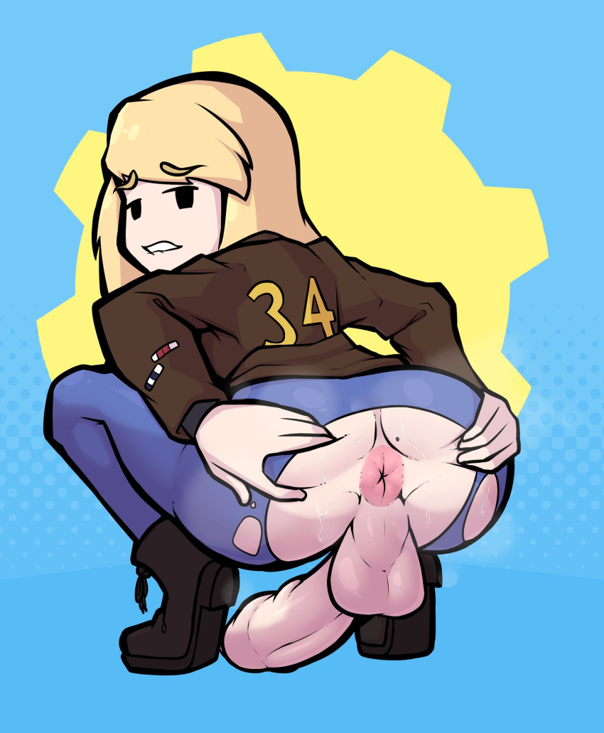 1futa anus ass back back_view backsack balls better_version_at_source big_anus big_ass big_penis biting_lip blonde_hair breasts clothed clothing dickgirl erection fallout fallout_new_vegas foreskin futa_only futa_sans_pussy futanari human hung_bottom light-skinned_futanari light_skin long_hair looking_back mob_face mole mole_on_ass mostly_clothed pale_skin penis smooth_balls smooth_penis solo spread_anus spread_butt spread_legs spreading squatting tight tight_clothes tight_clothing tight_fit tight_pants tights torn_clothes torn_clothing twitter_sample vault_dweller vault_girl vault_meat vault_suit vetero wardrobe_malfunction