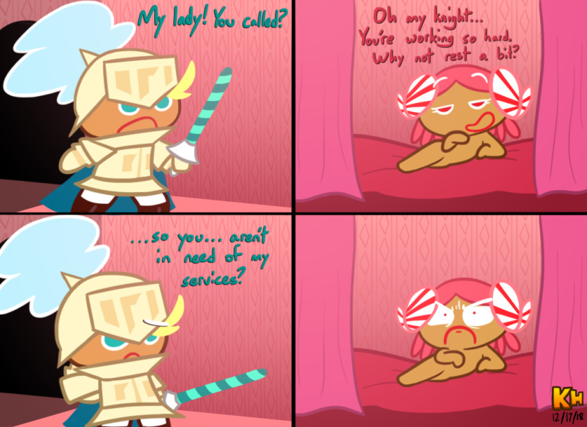 1boy 1girls angry artist_request based cookie_run funny hi_res knight_cookie male meme princess_cookie rejection tagme