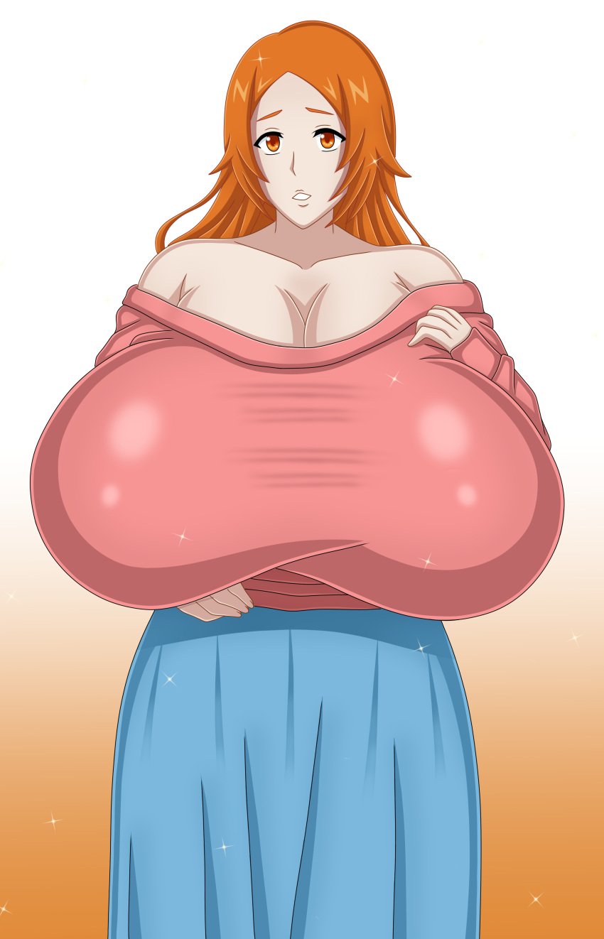 1female 1girls big_breasts big_breasts bleach breasts breasts cleavage coresix female female female_focus female_only giant_breasts giant_tits gigantic_breasts gigantic_tits huge_breasts huge_breasts inoue_orihime large_breasts large_tits massive_breasts massive_tits orange_hair shounen_jump tagme