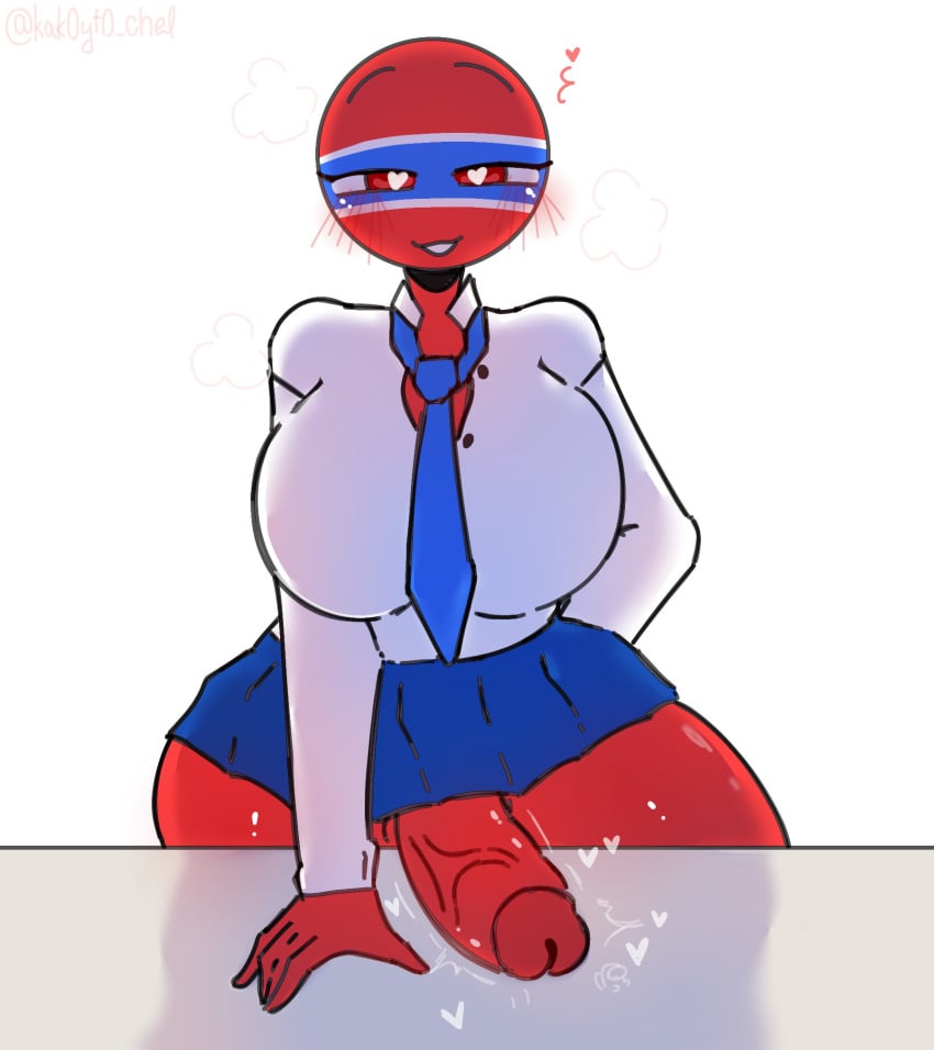 1futa big_breasts countryhumans countryhumans_girl futanari kak0yt0_chel student thailand_(countryhumans)