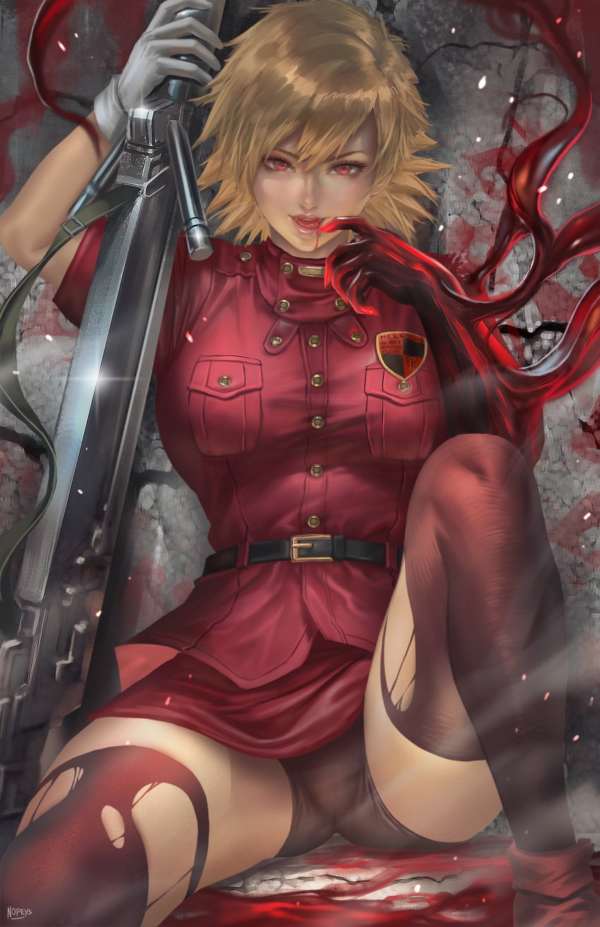 breasts gun hellsing hellsing_ultimate seras_victoria vampire vampire_girl