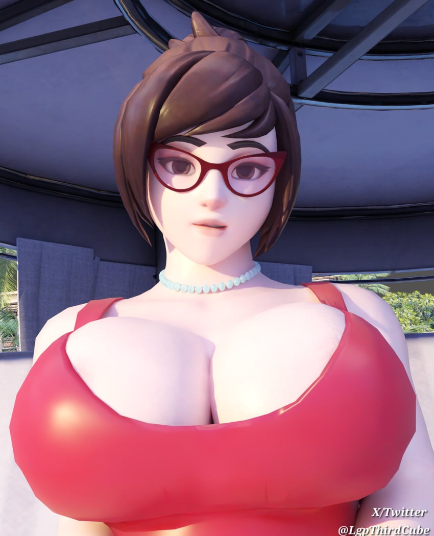 asian asian_female blender blender_(software) breasts breasts female female_only high_resolution lgpthirdcube looking_at_viewer massive_breasts mei_(overwatch) overwatch overwatch_2 picture_frame sfw