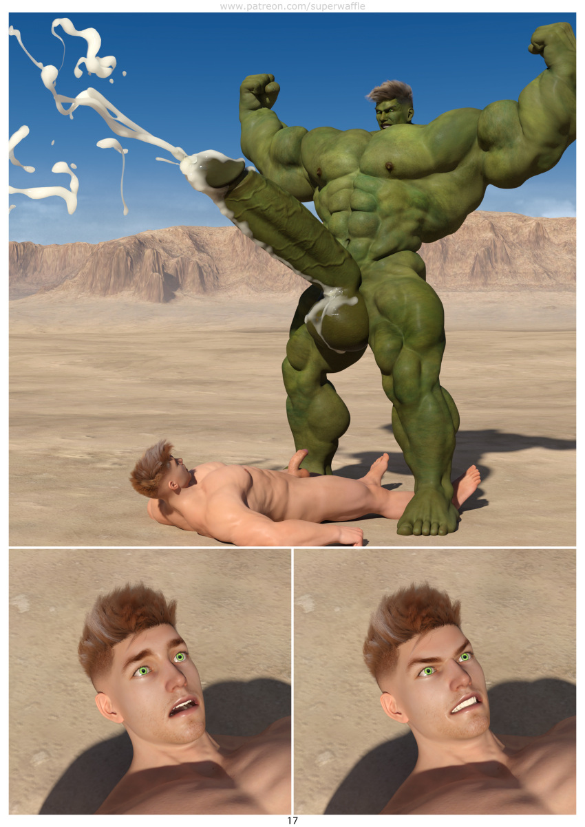 3d_(artwork) abs anal anal_sex biceps bodybuilder cum cum_on_body cum_on_lower_body cum_on_muscles cum_on_penis cum_on_self cum_on_upper_body cumming cumshot gay gay_sex growthcomics hulk hyper hyper_balls hyper_genitalia hyper_muscles hyper_penis hyper_testicles male male_focus male_only marvel muscle muscles muscular muscular_arms muscular_ass muscular_back muscular_legs muscular_male muscular_thighs nipples pecs superwaffle veins veiny_penis