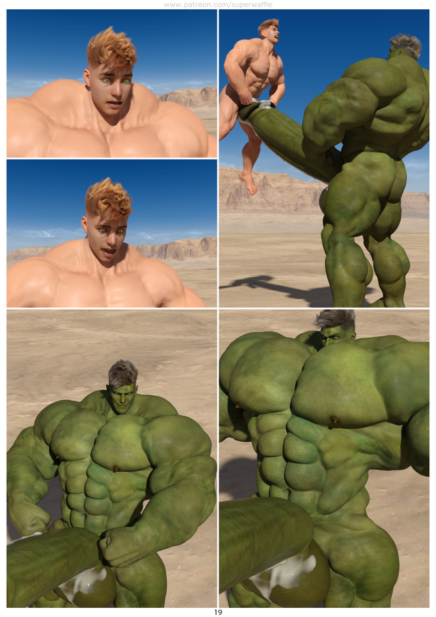 3d_(artwork) abs anal anal_sex biceps bodybuilder cum cum_on_body cum_on_lower_body cum_on_muscles cum_on_penis cum_on_self cum_on_upper_body cumming cumshot gay gay_sex growthcomics hulk hyper hyper_balls hyper_genitalia hyper_muscles hyper_penis hyper_testicles male male_focus male_only marvel muscle muscles muscular muscular_arms muscular_ass muscular_back muscular_legs muscular_male muscular_thighs nipples pecs superwaffle veins veiny_penis