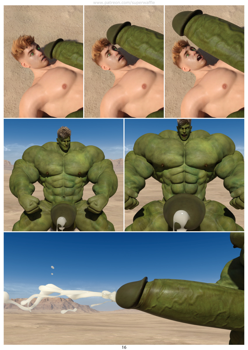 3d_(artwork) abs anal anal_sex biceps bodybuilder cum cum_on_body cum_on_lower_body cum_on_muscles cum_on_penis cum_on_self cum_on_upper_body cumming cumshot gay gay_sex growthcomics hulk hyper hyper_balls hyper_genitalia hyper_muscles hyper_penis hyper_testicles male male_focus male_only marvel muscle muscles muscular muscular_arms muscular_ass muscular_back muscular_legs muscular_male muscular_thighs nipples pecs superwaffle veins veiny_penis