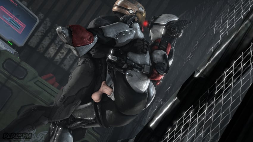 1boy 1boy1girl 1girls 3d armor assaultron crossover fallout fallout_4 female halo_(series) helmet human human_penetrating humanoid leg_grab leg_up male male_human/female_humanoid male_human/female_robot one_leg_up reresfm robot robot_girl sex skin_tight spartan_(halo) stand_and_carry_position standing standing_on_one_leg tagme vaginal_penetration