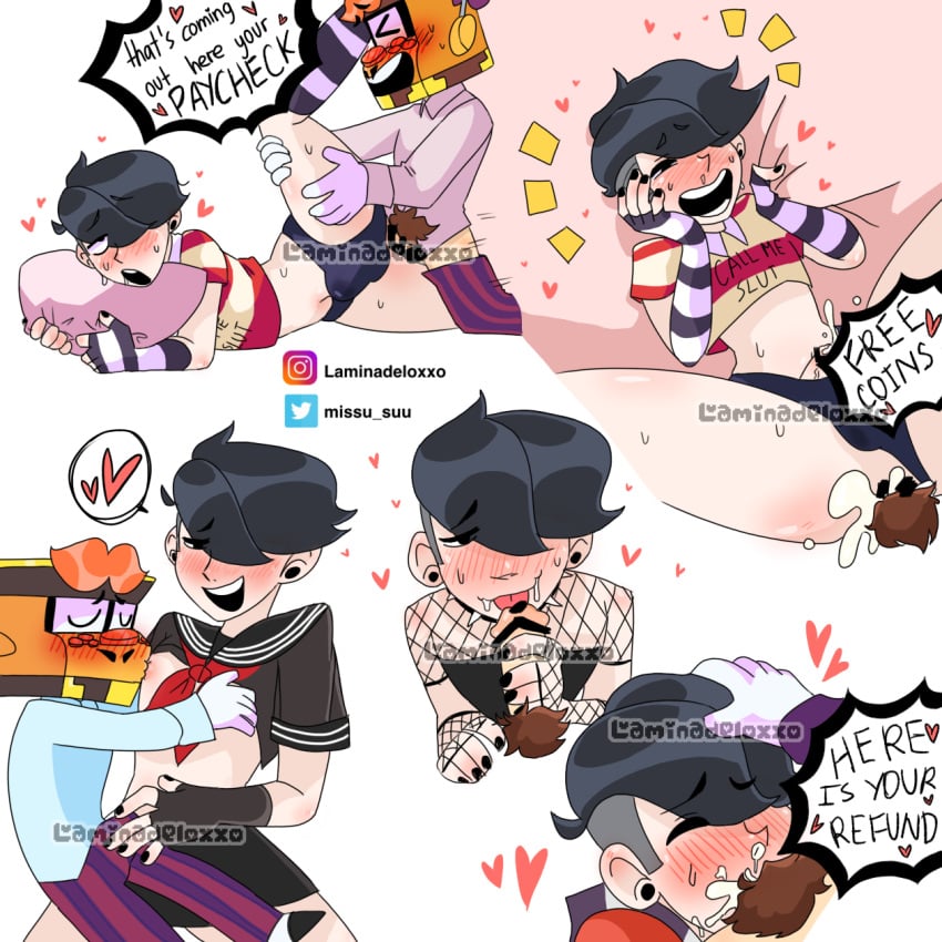 2021 anal anal_sex brawl_stars digital_art digital_drawing_(artwork) digital_media_(artwork) edgar_(brawl_stars) gay gay_anal gay_sex griff_(brawl_stars) male male/male male_focus male_only missu_suu sex supercell