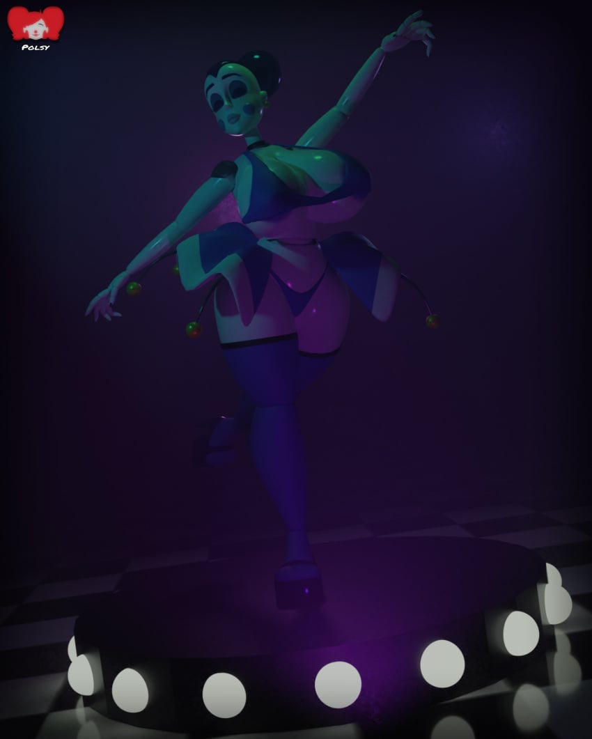 3d 3d_(artwork) 3d_model ballora ballora_(fnafsl) ballora_(spiderjunior10) big_breasts blender bra five_nights_at_freddy's five_nights_at_freddy's:_sister_location fnaf polsy scottgames sister_location solo spiderjunior10