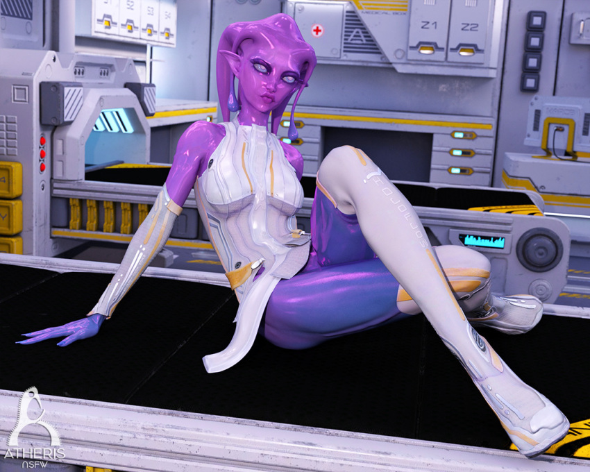 3d alien alien_girl atherisnsfw clothed clothing cute large_breasts monster_girl pinup sci-fi science_fiction shilidth_(atherisnsfw) shiny_skin slushe_(website) tagme xylarean_(atherisnsfw)