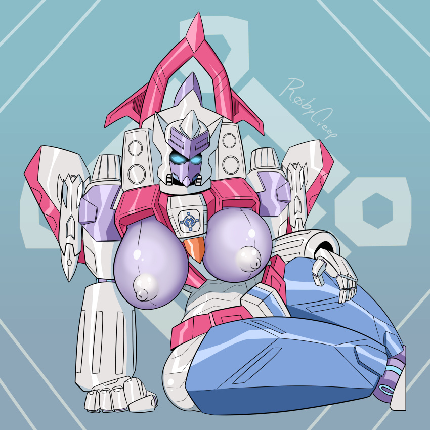 1girls alien alien_girl autobot big_breasts big_butt breasts breasts_out bust busty cybertronian falcia_(transformers) female female_focus female_only hasbro machine minicon original_character robocream robot robot_girl roby_creep thick_thighs thighhighs transformers transformers_armada