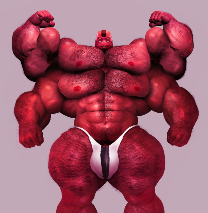 4_arms 4_eyes balls bara ben_10 body_hair bulge dirtyyeen flexing fourarms gay hairy male male_only mezcal multi_arm multi_eye multi_limb multi_pec muscles muscular penis red_skin shoegaze. solo solo_male tetramand underwear underwear_only