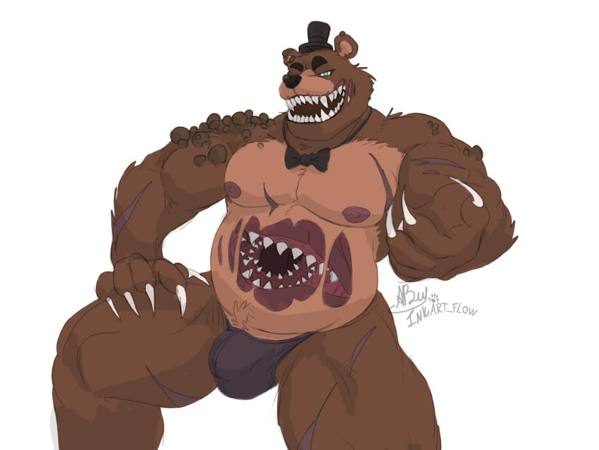 blue_eyes brown_fur five_nights_at_freddy's inkart_flow male_focus male_only male_solo solo_male tagme twisted_freddy_(fnaf)