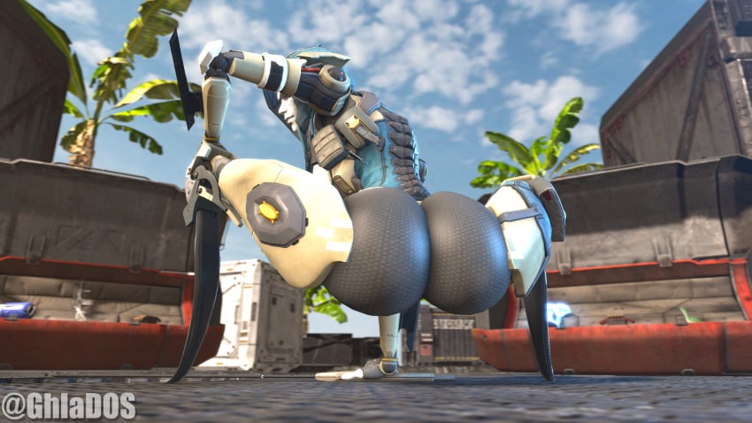 3d apex_legends ash_(apex_legends) ash_(titanfall) ass ass_focus big_ass big_butt butt_crack butt_focus female female_focus female_only ghlados respawn_entertainment robot robot_girl robot_humanoid shiny shiny_skin simulacrum solo solo_female solo_focus source_filmmaker squatting thick thick_ass thick_legs thighs