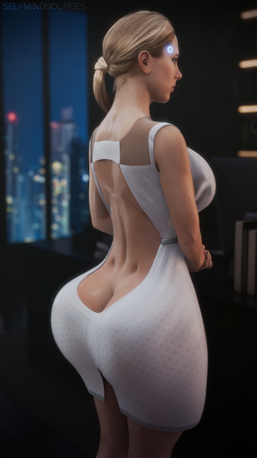1girls 3d accessory alternate_breast_size alternate_costume android android_girl ass ass_bigger_than_head ass_cleavage ass_crack ass_focus back_muscles big_ass big_breasts big_butt blonde_female blonde_hair breasts brown_hair bubble_ass bubble_butt butt_bigger_than_head butt_crack chloe_(detroit:_become_human) curvy curvy_female curvy_figure detroit:_become_human dimples_of_venus dress eyelashes fat_ass female female_focus female_only hips large_ass large_thighs led_light legs light-skinned_female light_skin long_hair looking_ahead ponytail posterior_cleavage revealing_clothes revealing_dress robot robot_girl robot_humanoid round_ass round_butt selfmindsources shiny_butt sideboob skimpy skimpy_dress skimpy_outfit solo solo_female standing sweat sweaty sweaty_butt thick thick_ass thick_butt thick_legs thick_thighs thighs tied_hair toned toned_back toned_body toned_female voluptuous voluptuous_female wide_hips