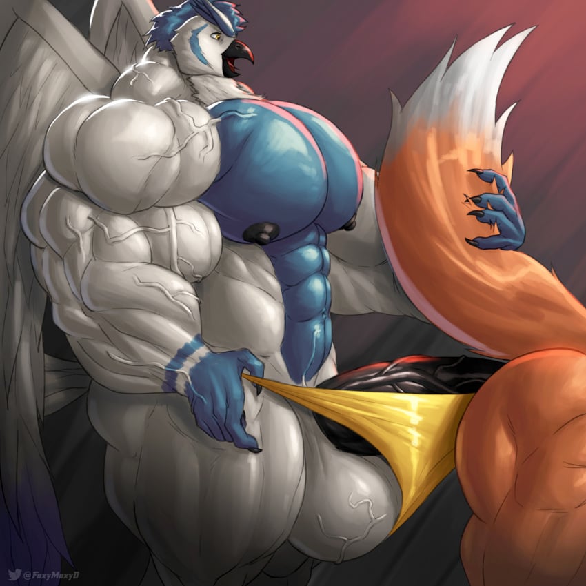 abs anal anal_sex biceps bodybuilder fox foxymoxyd furry furry_only gay gay_sex hyper hyper_balls hyper_genitalia hyper_muscles hyper_penis hyper_testicles male male_focus male_only muscle muscles muscular muscular_arms muscular_ass muscular_back muscular_legs muscular_male muscular_thighs nipples owl pecs veins veiny_penis