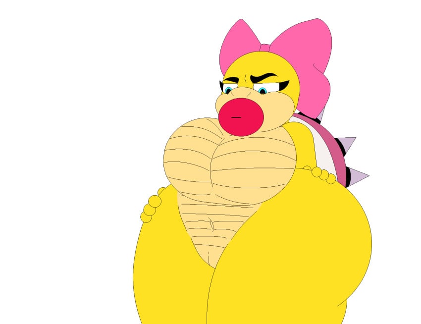 anthro big_ass big_breasts big_butt gtogta_(artist) koopa mario_(series) nintendo puffy_lips wendy_o._koopa white_background