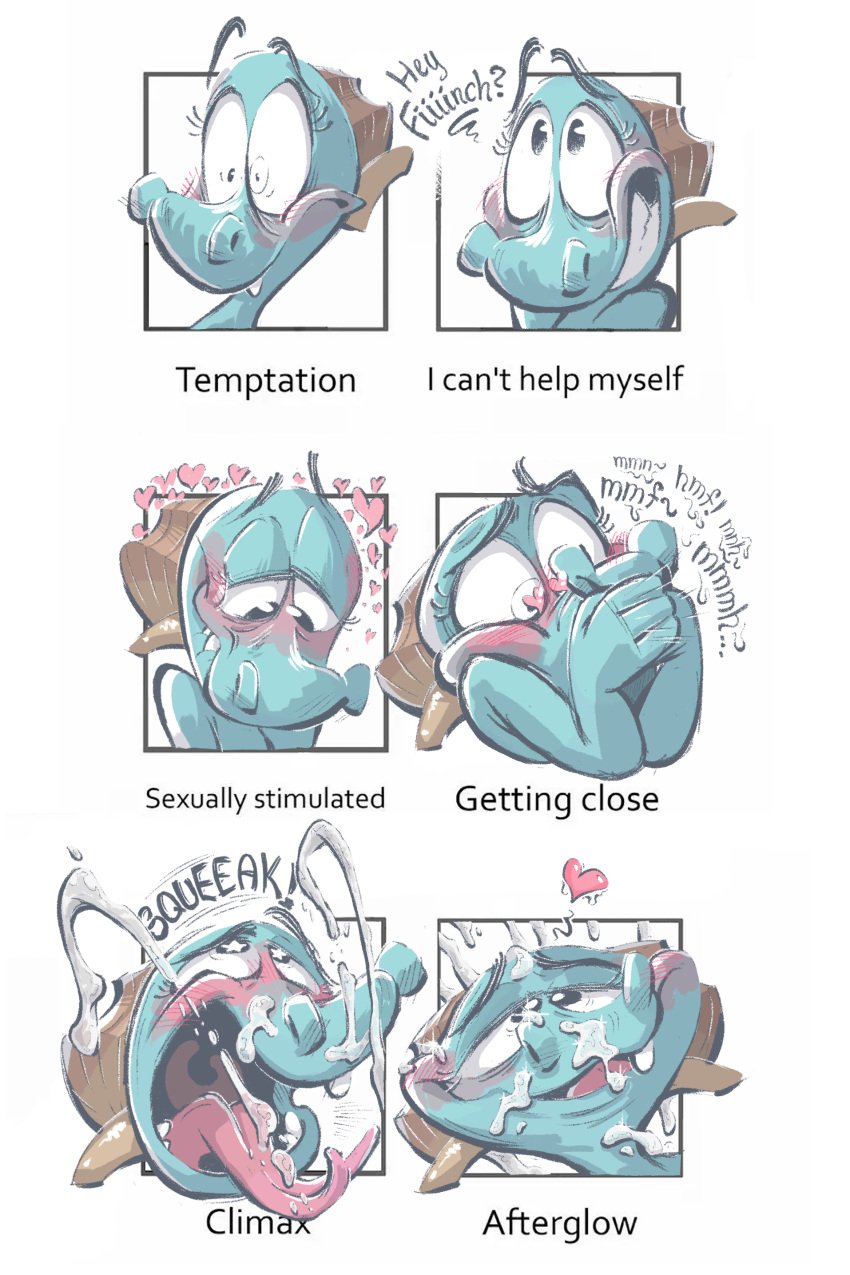 2:3 absurd_res afterglow anthro bite biting_lip blue_body bodily_fluids chart clenched_teeth covering covering_mouth covering_own_mouth covering_self cum cum_on_face cum_on_own_face cum_on_self cumshot dialogue dragon ejaculation english_text genital_fluids hi_res horn imminent_orgasm junebug_(strathven) looking_pleasured male mythological_creature mythological_scalie mythology offscreen_character orgasm orgasm_face scalie strathven teeth text toony