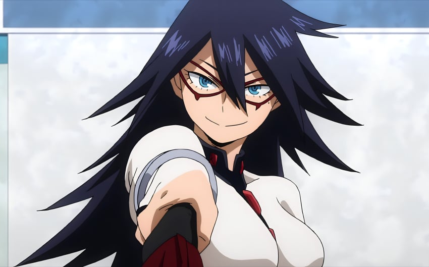 1girls 2d anime anime_screencap black_hair black_hair_female blue_eyes blue_eyes_female boku_no_hero_academia breasts female female_focus female_only holding holding_object human human_female kayama_nemuri long_hair mask masked masked_female mature mature_female mature_woman medium_breasts midnight_(my_hero_academia) my_hero_academia nemuri_kayama shiny_hair smile smiling smiling_at_viewer superhero superhero_costume superhero_mask superheroine tight_clothing whip