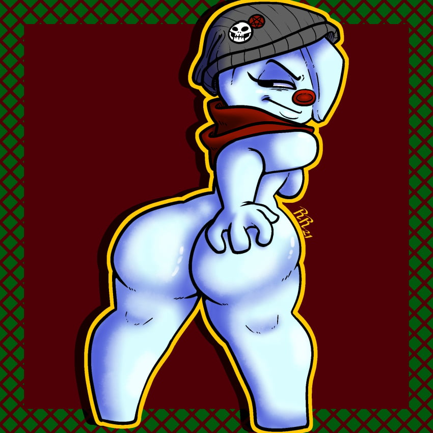 christmas frosty_the_snowman genderswap_(mtf) raunchyravenremix rule_63 snowman snowwoman