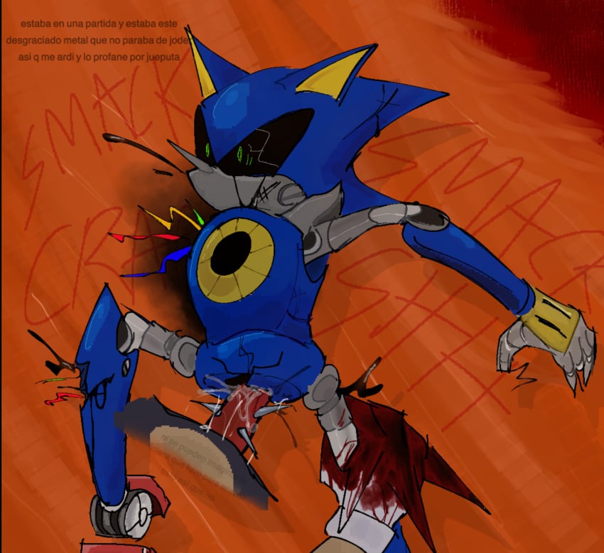 anthro blue_body clank_clank_clank forced_penetration kolossos metal_sonic non_con rape robot sega sonic.exe sonic.exe_(series) sonic.exe_the_disaster sonic_(series) spiked_penis