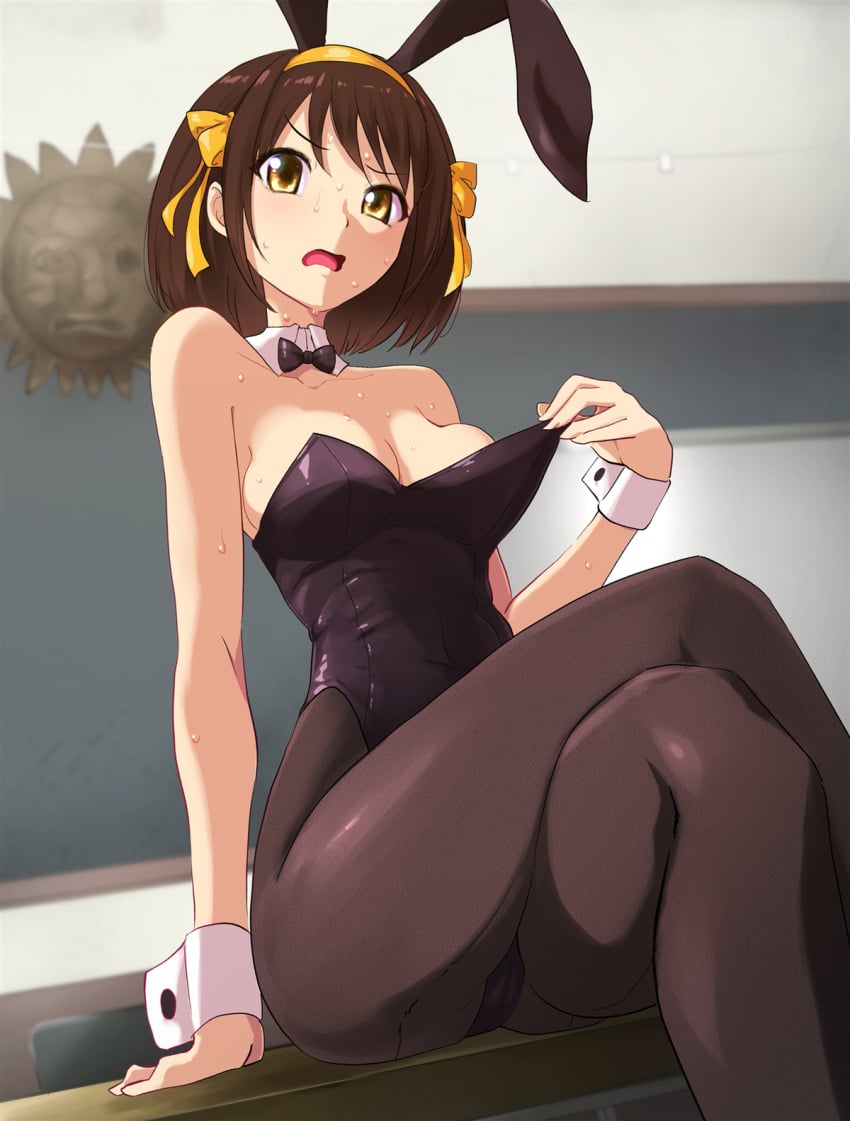 boobs bunny_suit ecolonun mind_control numeko suzumiya_haruhi suzumiya_haruhi_no_yuuutsu tentacle