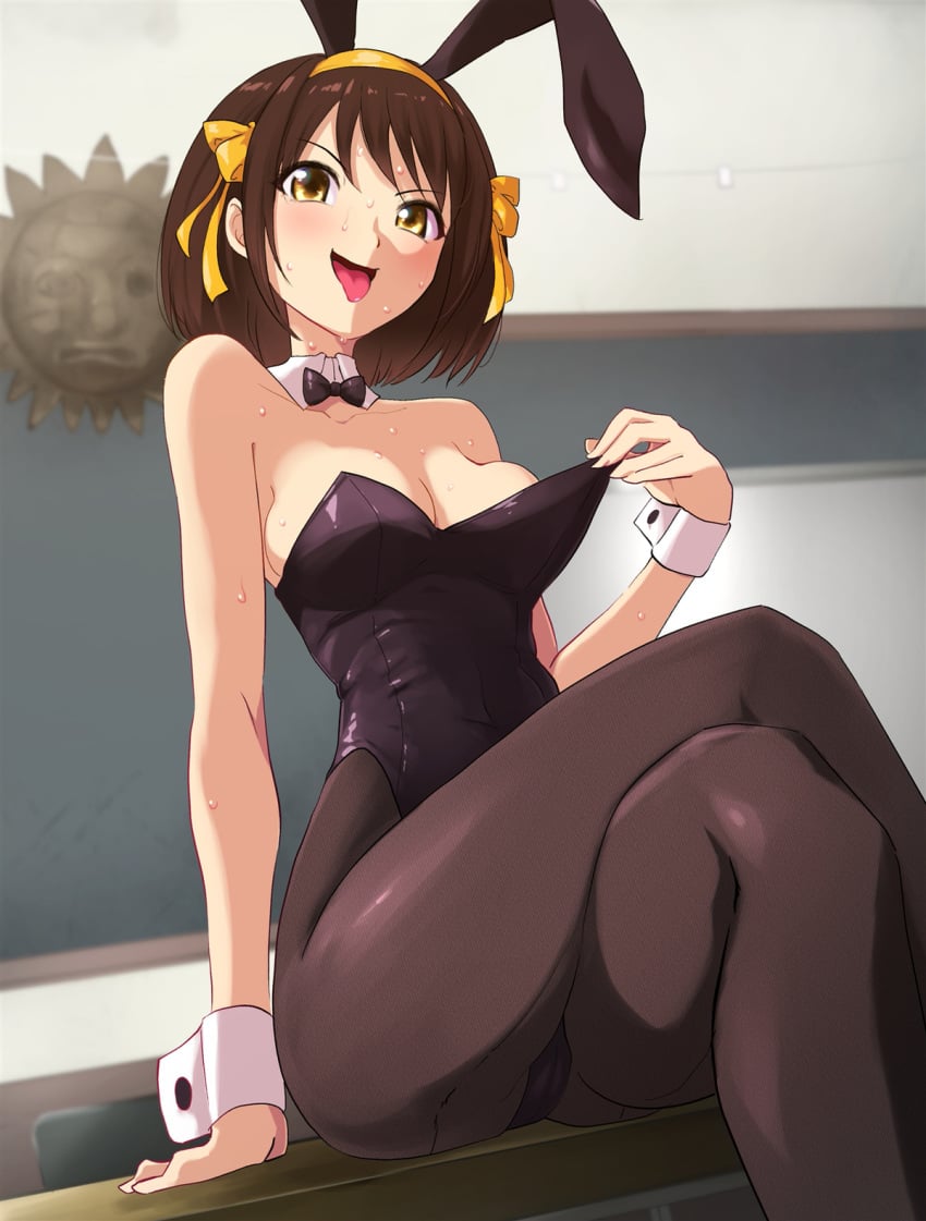 boobs bunny_suit ecolonun mind_control numeko suzumiya_haruhi suzumiya_haruhi_no_yuuutsu tentacle