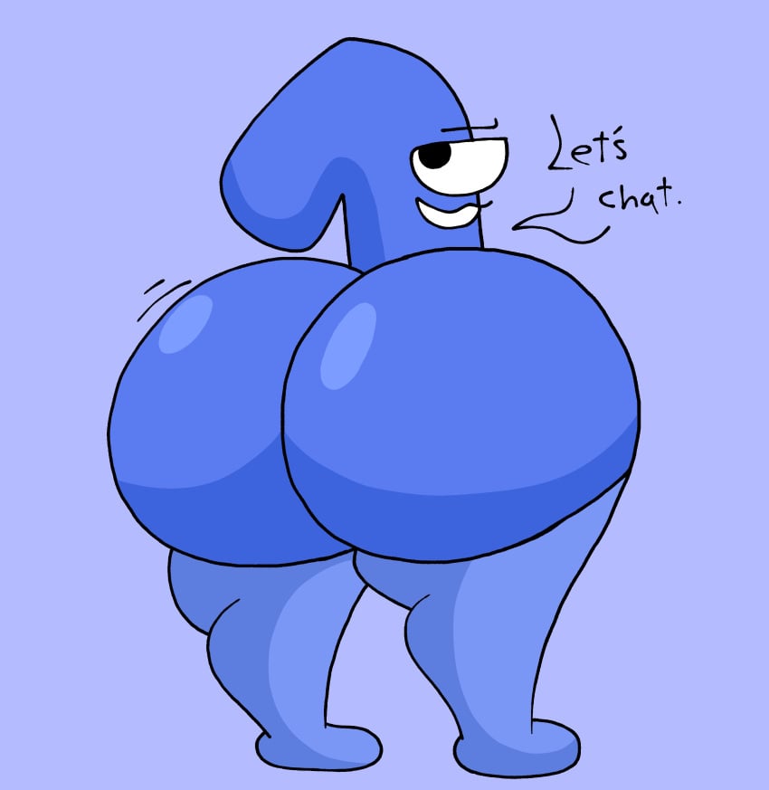 algebralien amateur_artist armless ass_focus bad_anatomy bad_art battle_for_dream_island huge_ass hyper hyper_ass looking_at_viewer lucaslora massive_ass no_arms number object_show object_shows one one_(bfdi) smug text the_power_of_two