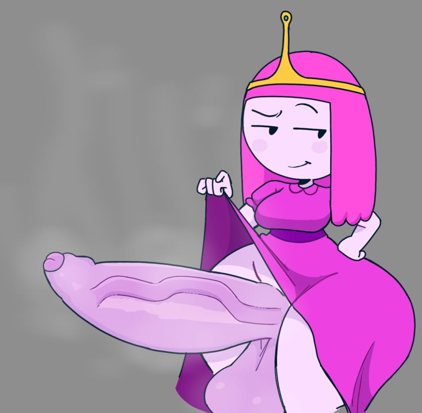 1futa 2d adventure_time balls big_penis bottom_heavy cartoon_network female futa_only futanari huge_cock princess_bubblegum simple_eyes simple_face steam steamy_penis tagme veins