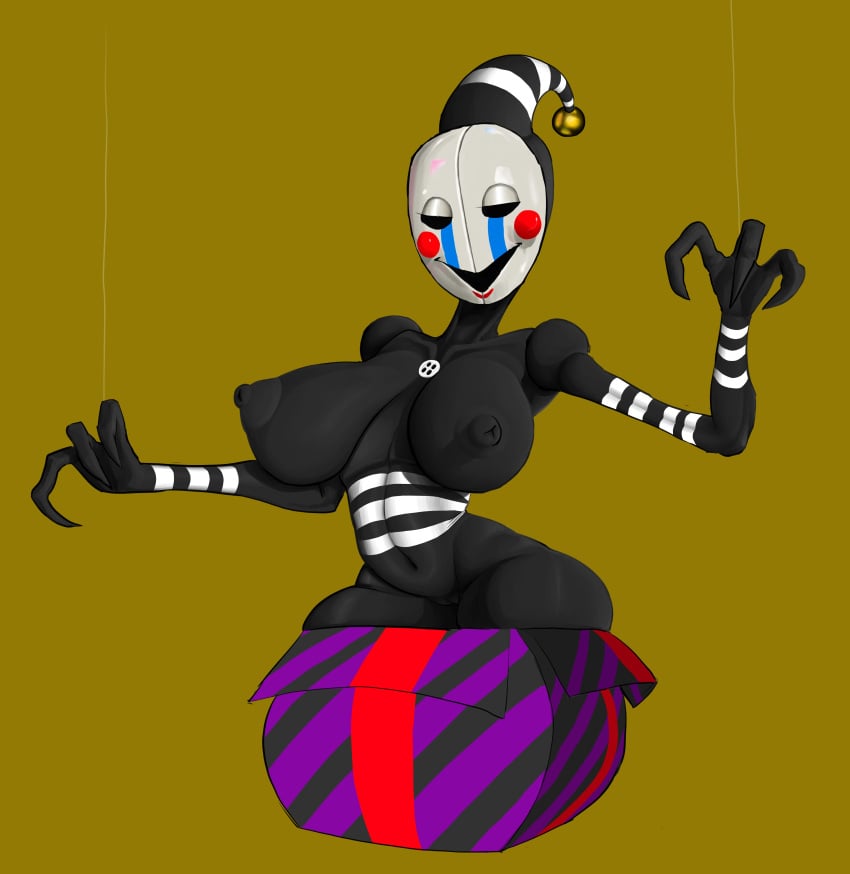 big_breasts five_nights_at_freddy's fnaf marionette_(fnaf) puppet_(fnaf) rawhell robot_girl rule_63 security_puppet_(fnaf) thick_thighs