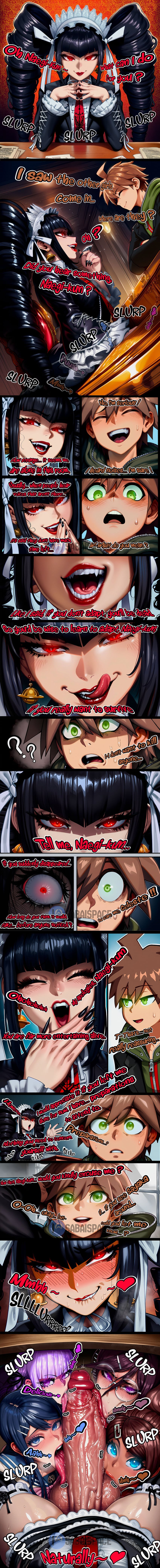 1boy 1futa 2026 4girls :d ? ?? ahoge ai_generated asahina_aoi black_hair black_jacket black_nails blue_eyes blue_hair blush bonnet braid brown_hair celestia_ludenberg close-up closed_eyes comic cooperative_fellatio crazy_eyes danganronpa danganronpa_(series) dark-skinned_female drill_hair earrings english_text erection eye_focus fellatio frills fukawa_toko futa_pov futanari glasses glowing_eyes gothic_lolita green_eyes green_hoodie grin group_sex hair_ornament hair_ribbon hairclip harem heart hood hood_down hoodie huge_penis jacket jewelry kirigiri_kyoko large_penis licking licking_penis lipstick lipstick_mark lolita_fashion long_hair long_sleeves looking_at_another looking_at_viewer maizono_sayaka makeup multiple_girls naegi_makoto nail_polish necktie open_clothes open_jacket open_mouth oral patreon_username penis penis_on_face pov pov_blowjob pov_crotch precum purple_eyes purple_hair red_eyes red_necktie ribbon round_eyewear sabaispace saliva short_hair skirt smile strip sweat teeth testicle_sucking testicles thighhighs tongue tongue_out twin_drills twintails uncensored under_table upper_teeth_only veins veiny_penis watermark