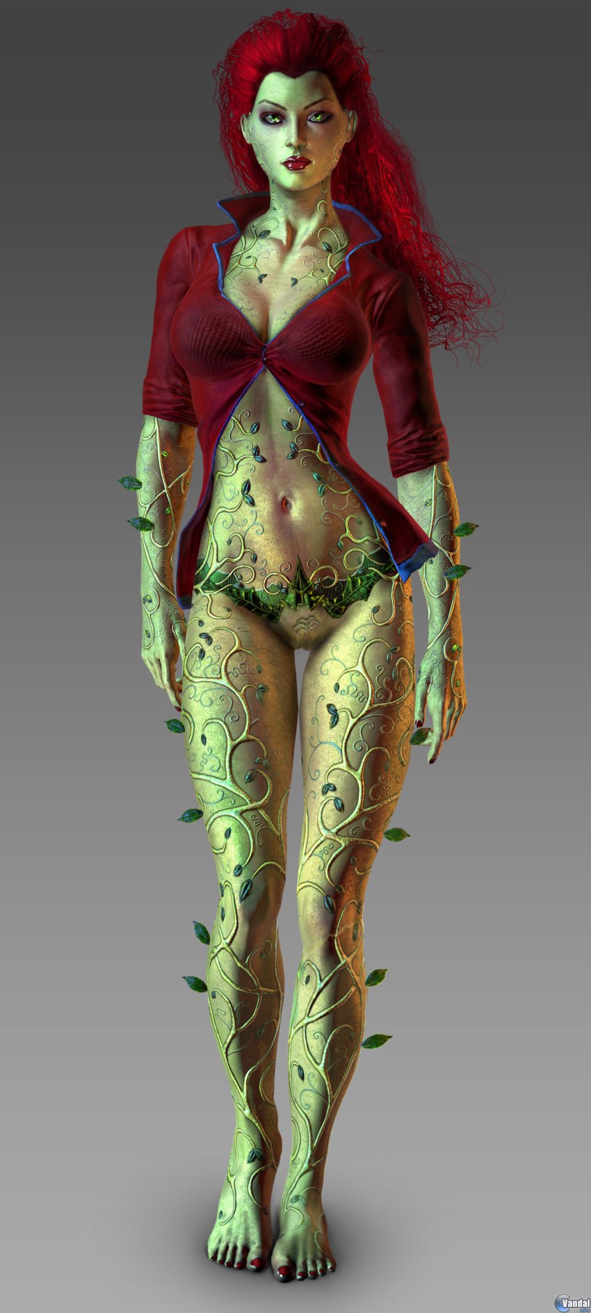 1girls 3d batman:_arkham_asylum batman_(series) dc dc_comics female female_only green-skinned_female green_skin official_artwork pamela_isley poison_ivy poison_ivy_(arkham) poison_ivy_(arkham_asylum) rocksteady_studios solo tagme