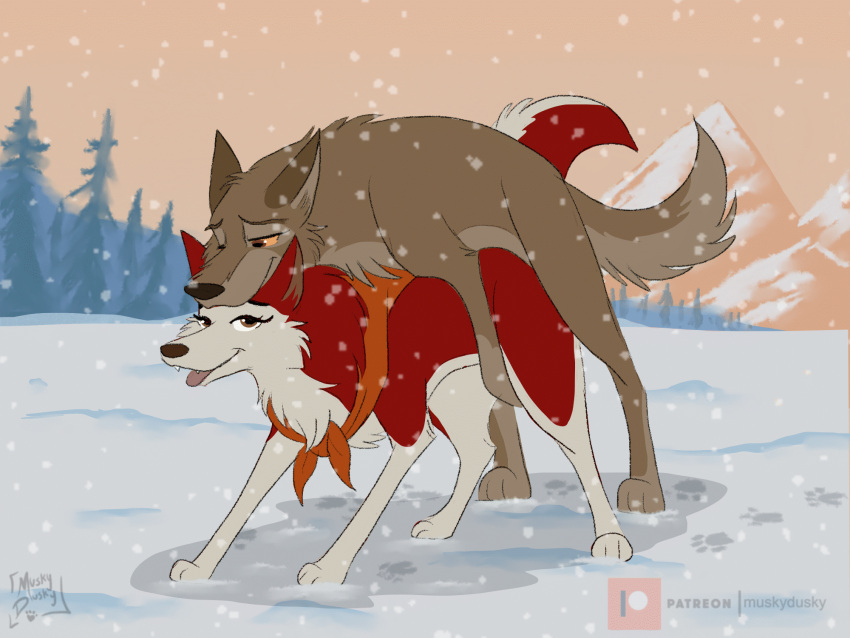 2021 4:3 animated balto balto_(film) bandana brown_body brown_fur canid canine canis doggy_style domestic_dog duo female female_penetrated feral feral_on_feral feral_penetrated feral_penetrating feral_penetrating_feral footprint forest frame_by_frame from_behind_position fur hi_res husky hybrid jenna_(balto) kerchief looking_pleasured male male/female male_penetrating male_penetrating_female mammal mountain mounting muskydusky nordic_sled_dog pawprint penetration plant red_body red_fur sex short_playtime snow snowing spitz tongue tongue_out tree wolf wolfdog