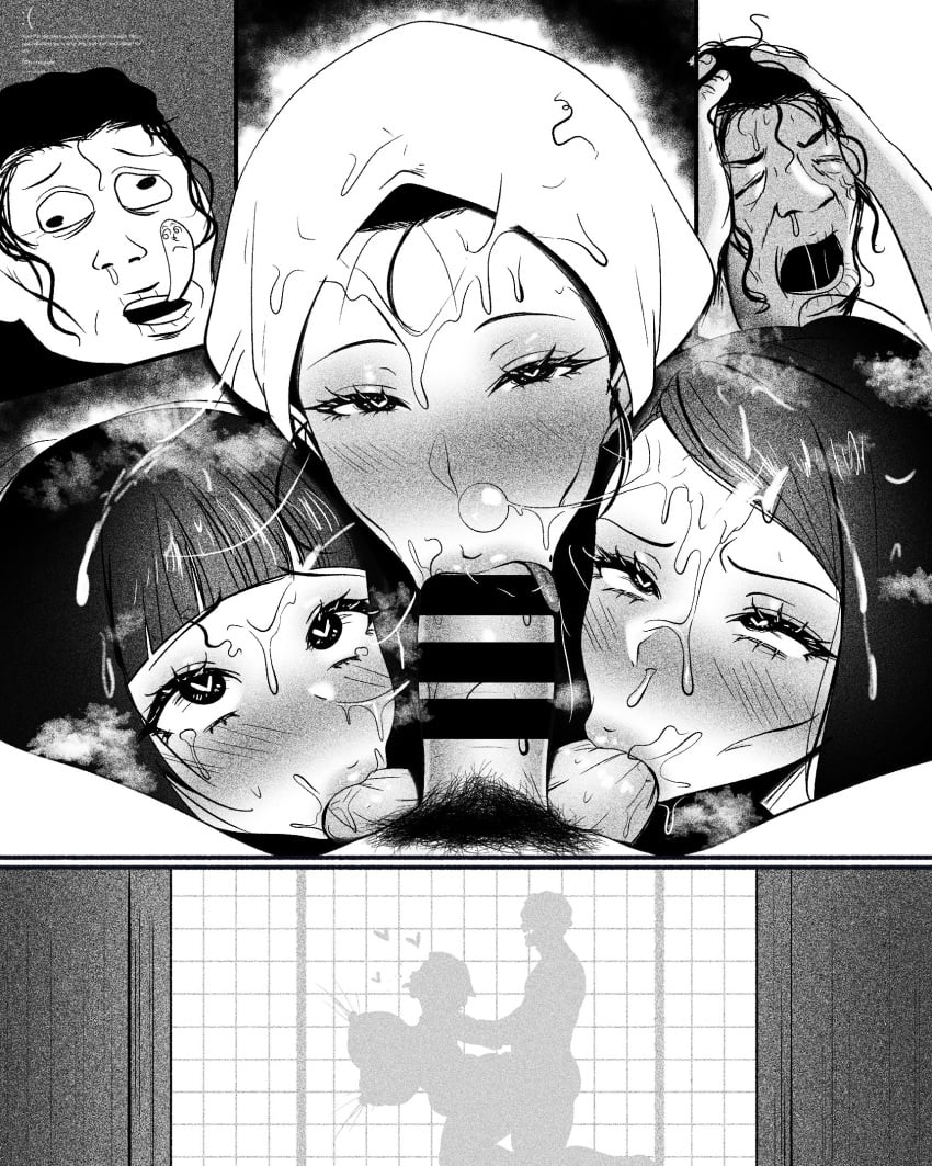 3girls :>= age_difference balls_sucking blush bouncing_breasts censored close-up collaborative_fellatio cum cum_bubble cum_on_face demon_slayer double_balls_sucking father_and_daughter fellatio female femdom from_behind heart-shaped_pupils human incest kamado_hanako kamado_kie kamado_nezuko kamado_tanjurou kimetsu_no_yaiba kmvt69 lactation looking_at_viewer male milf mother_and_daughter multiple_females multiple_girls oral oral_penetration pov pubic_hair rie_nia rienia rolling_eyes sex silhouette silhouette_sex sisters snot_bubble tears