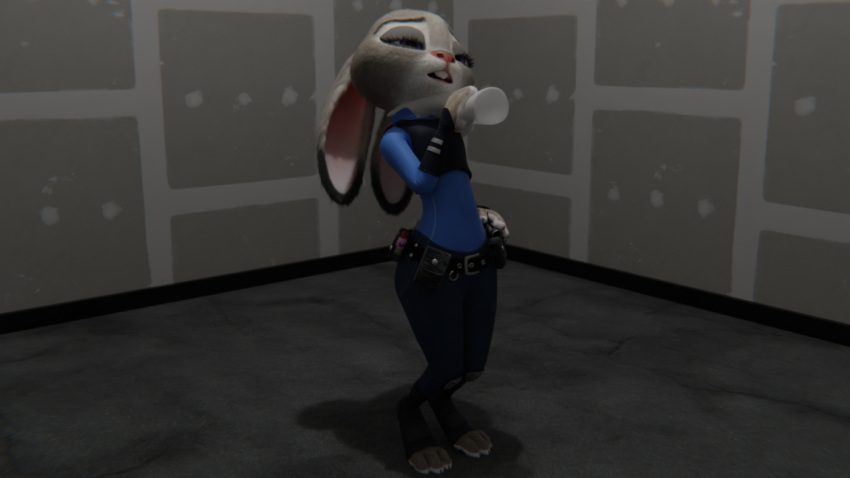 16:9 3d_(artwork) anthro asphyxiation bananastheleech clothing cowering digital_media_(artwork) disembodied_hand disney ears_back ears_down female forced ghost_hands hi_res judy_hopps lagomorph leporid mammal pivoted_ears rabbit shocked solo strangling uniform widescreen zootopia