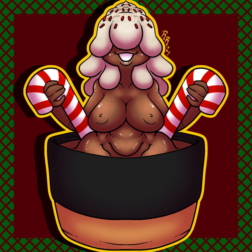 christmas hot_chocolate original original_character raunchyravenremix slime slime_girl